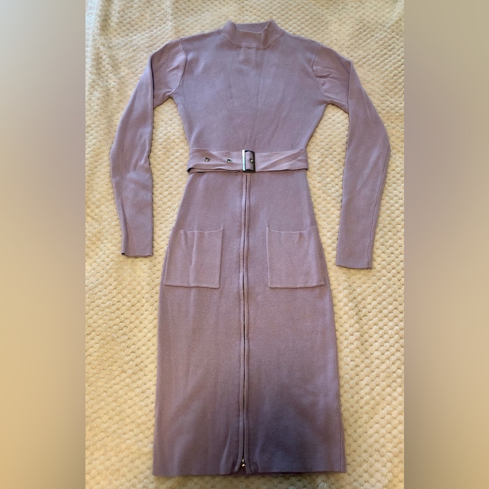 Revamped Lilac Long Sleeve Dress